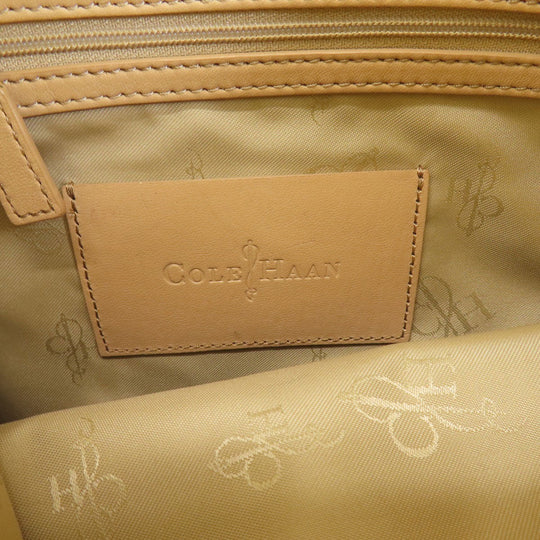 COLE HAAN Shoulder Bag leather Brown logo Women Used Authentic