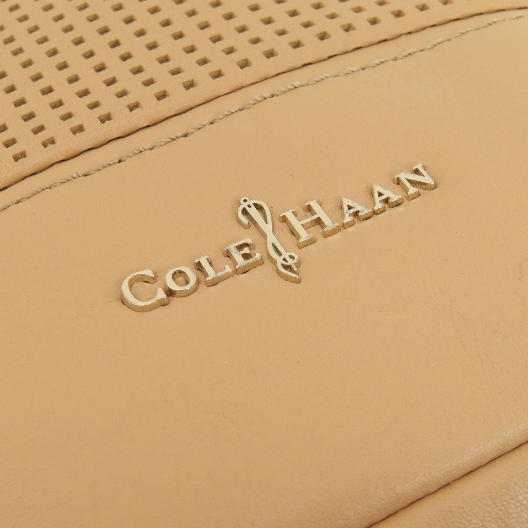 COLE HAAN Shoulder Bag leather Brown logo Women Used Authentic