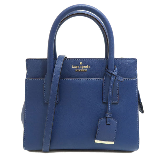 Kate Spade Handbag PVC blue logo 2WAY Women Used Authentic