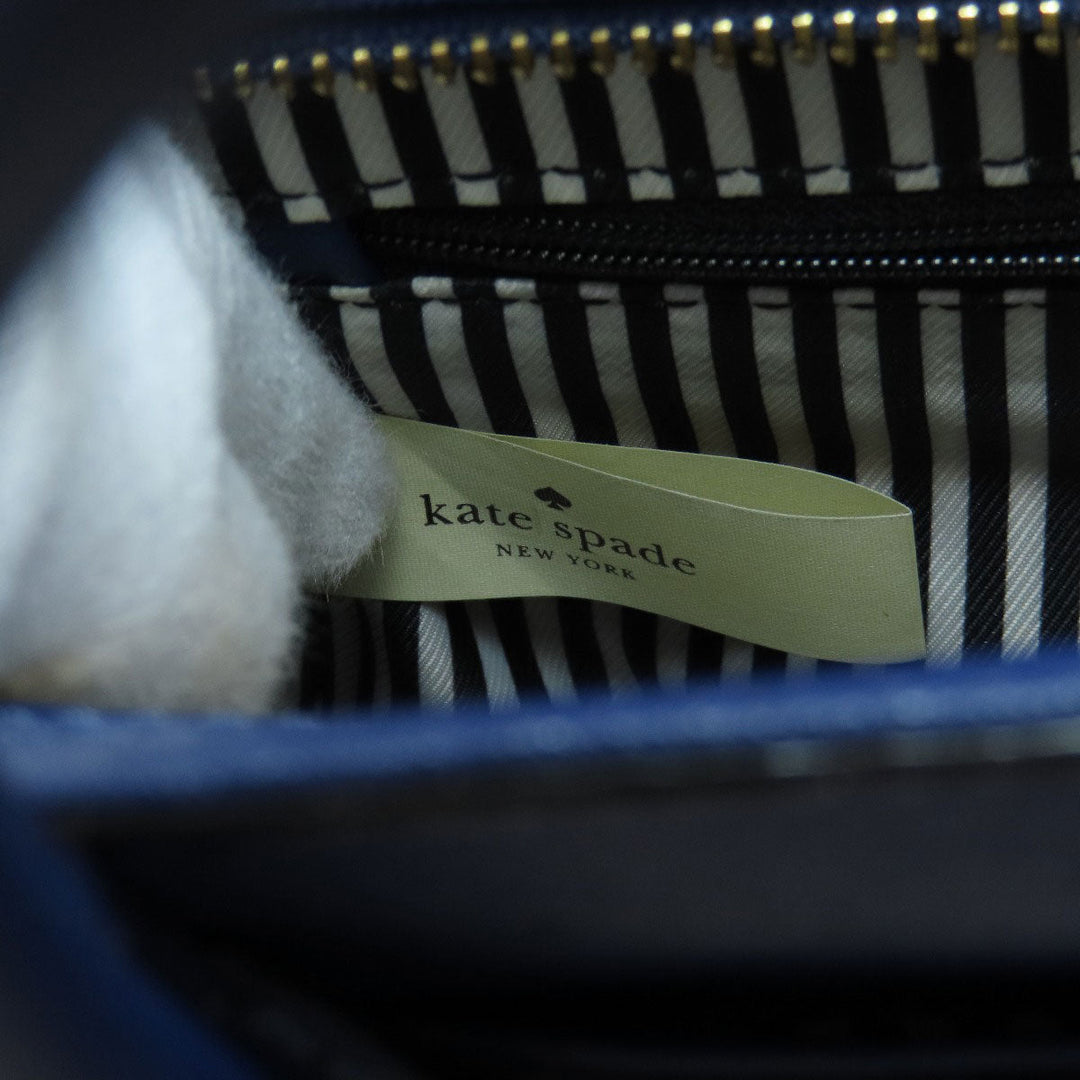 Kate Spade Handbag PVC blue logo 2WAY Women Used Authentic