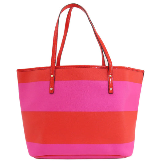 Kate Spade Tote Bag PVC Red border Women Used Authentic