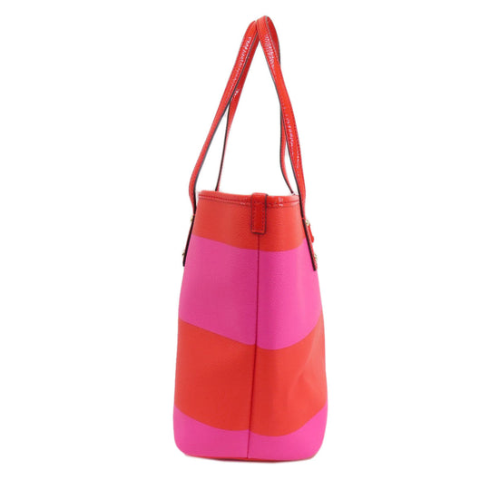 Kate Spade Tote Bag PVC Red border Women Used Authentic