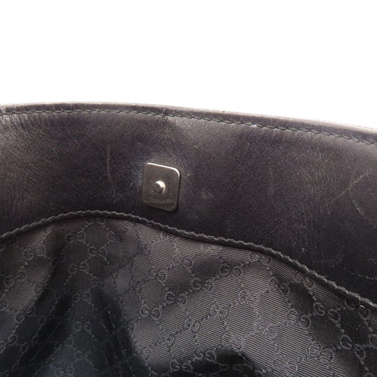 GUCCI Handbag 73983 denim black logo Sherry Line Women Used Authentic