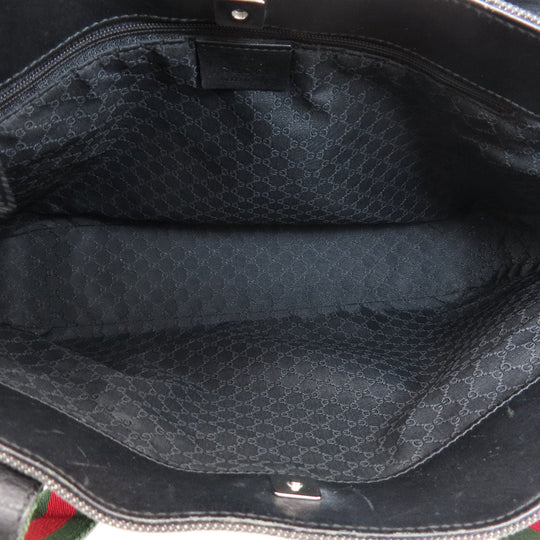 GUCCI Handbag 73983 denim black logo Sherry Line Women Used Authentic