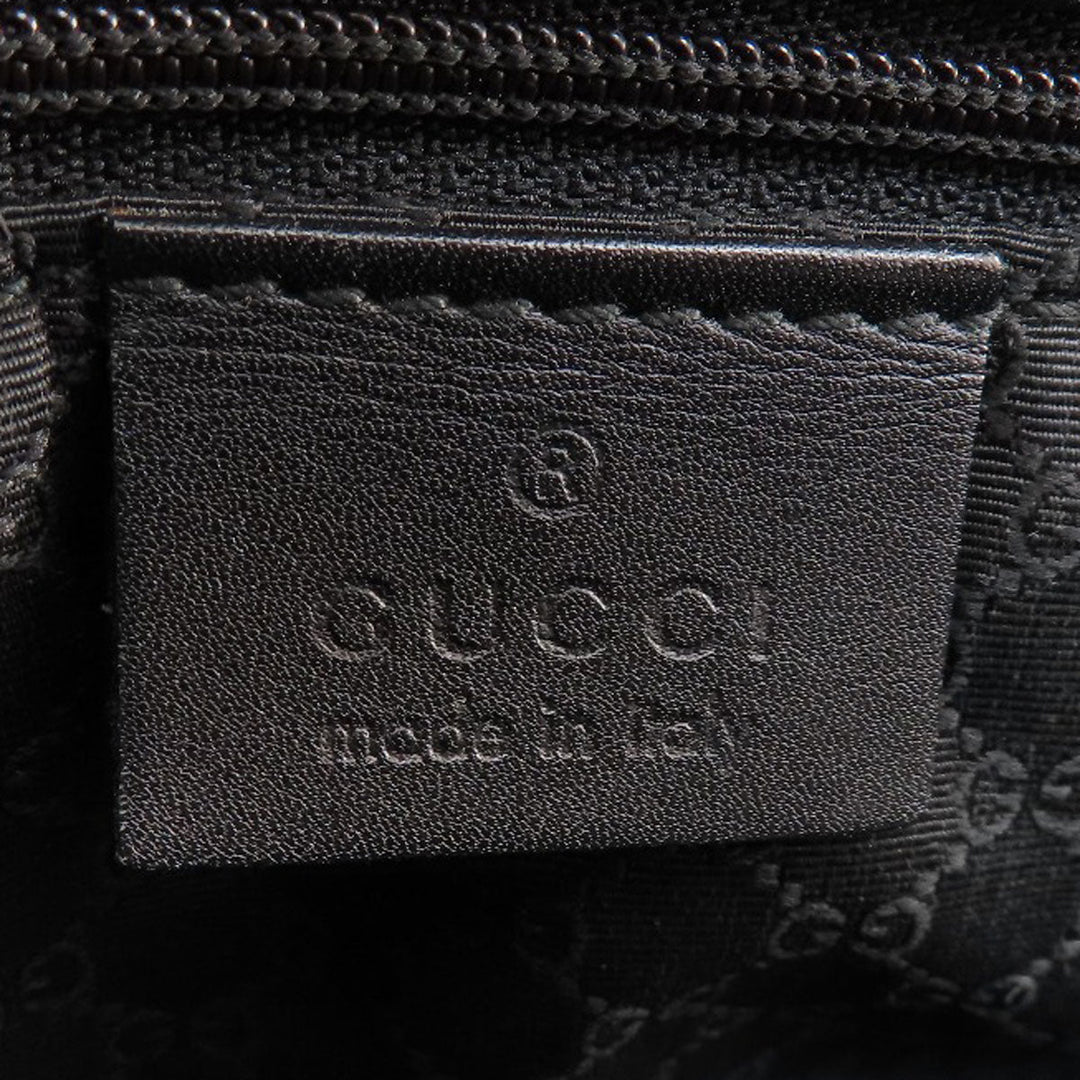 GUCCI Handbag 73983 denim black logo Sherry Line Women Used Authentic