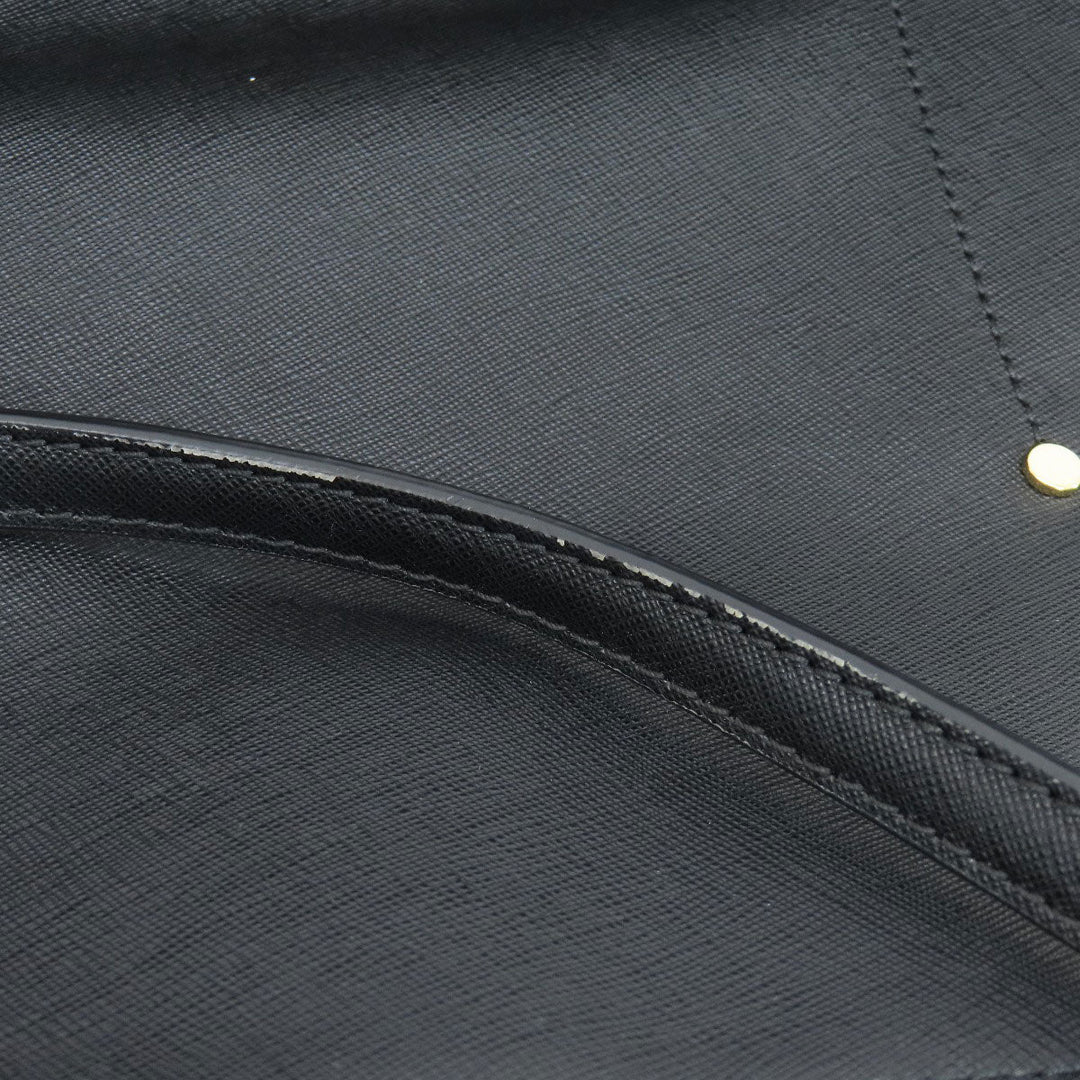 MICHAEL KORS Tote Bag leather black logo Women Used Authentic