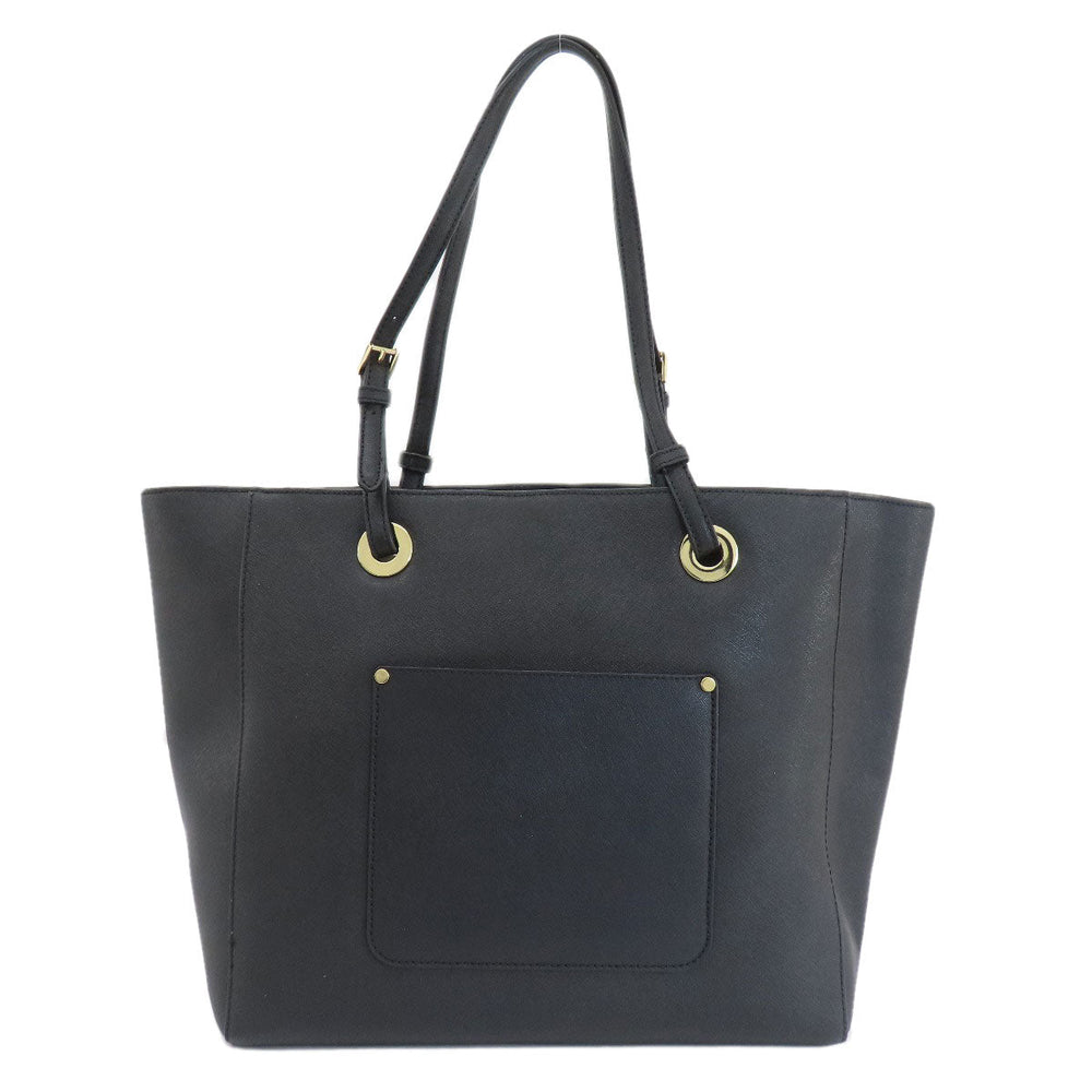 MICHAEL KORS Tote Bag leather black logo Women Used Authentic