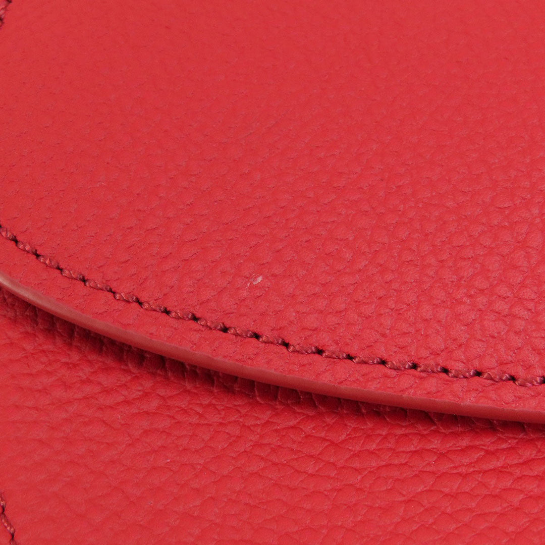 COLE HAAN Shoulder Bag leather Red Flap cross body