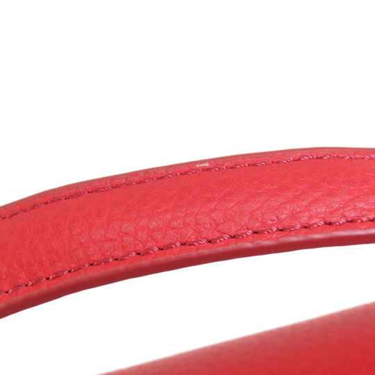 COLE HAAN Shoulder Bag leather Red Flap cross body