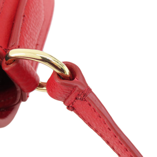 COLE HAAN Shoulder Bag leather Red Flap cross body