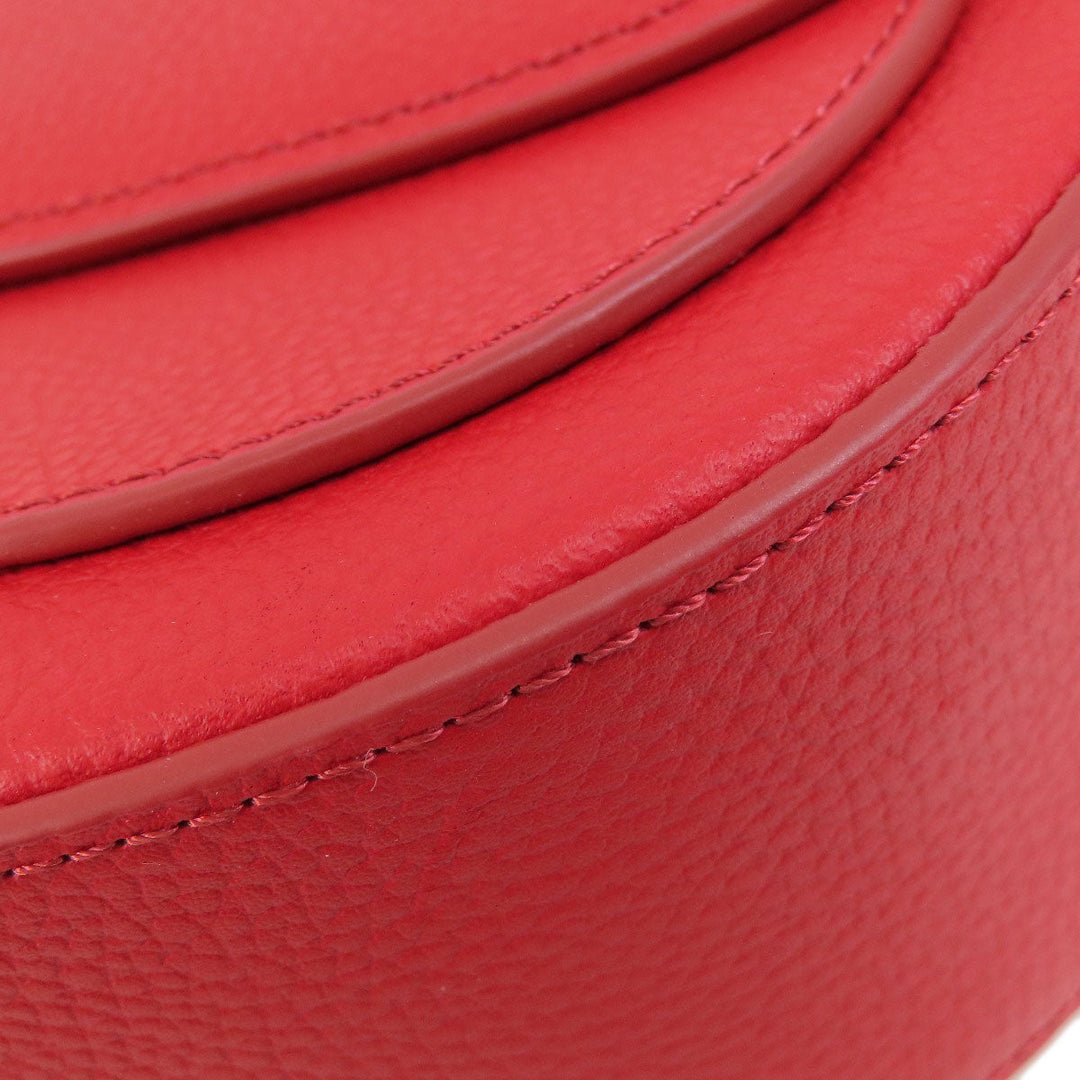 COLE HAAN Shoulder Bag leather Red Flap cross body
