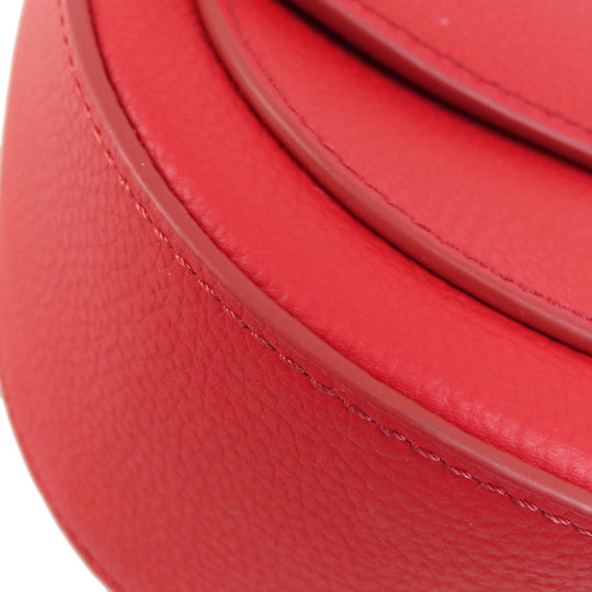 COLE HAAN Shoulder Bag leather Red Flap cross body