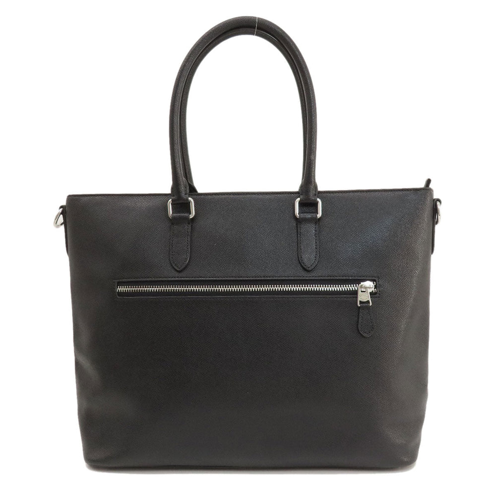 COACH Tote Bag C2842 leather black 2WAY Women Used Authentic