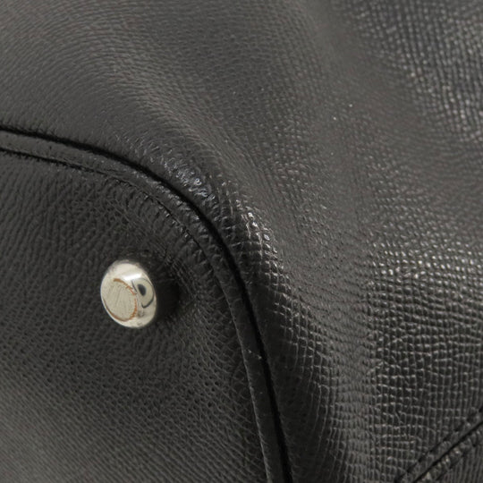 COACH Tote Bag C2842 leather black 2WAY Women Used Authentic