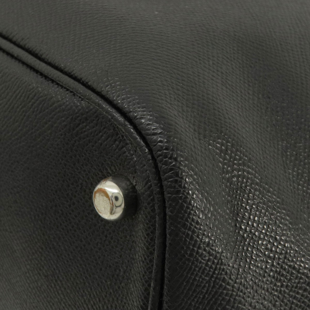 COACH Tote Bag C2842 leather black 2WAY Women Used Authentic