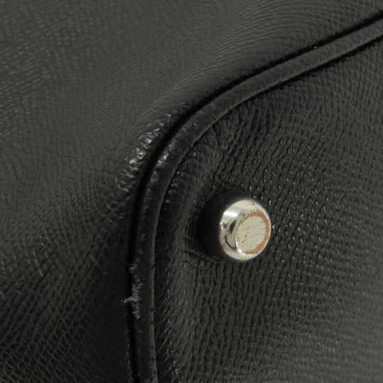 COACH Tote Bag C2842 leather black 2WAY Women Used Authentic