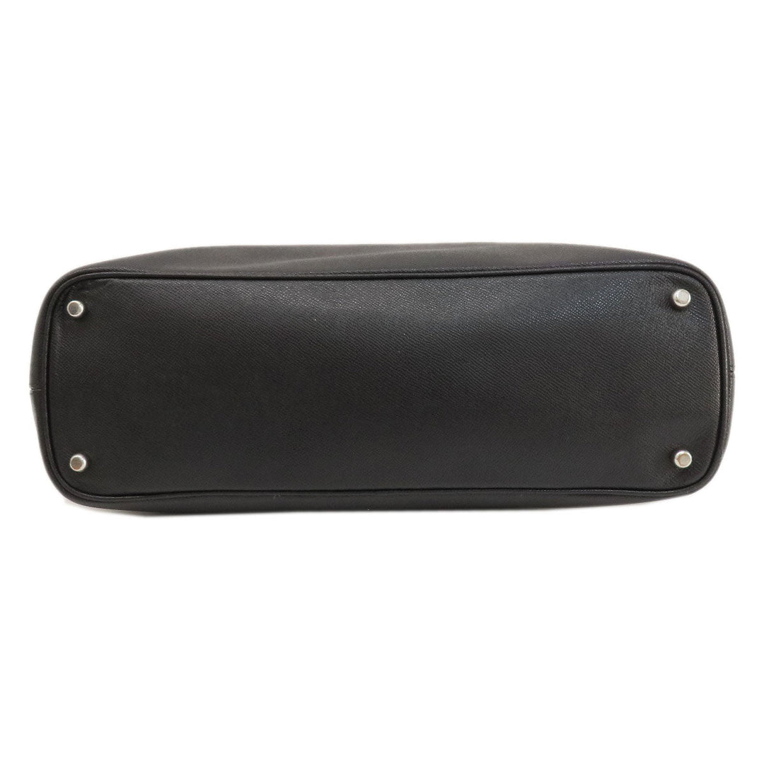 COACH Tote Bag C2842 leather black 2WAY Women Used Authentic