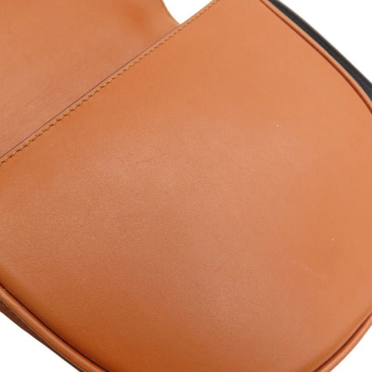 LOEWE Shoulder Bag Calfskin Brown heel duo Women Used Authentic