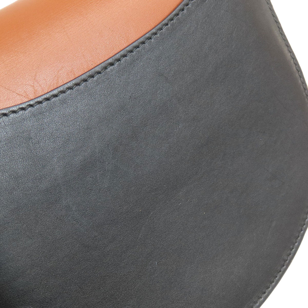 LOEWE Shoulder Bag Calfskin Brown heel duo Women Used Authentic