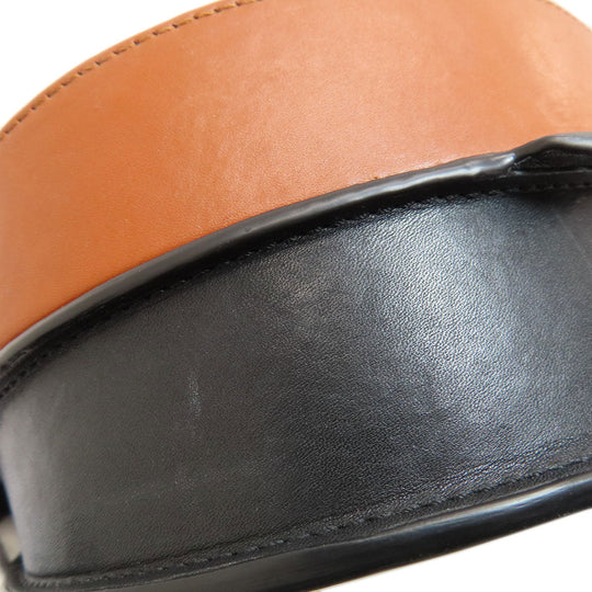 LOEWE Shoulder Bag Calfskin Brown heel duo Women Used Authentic