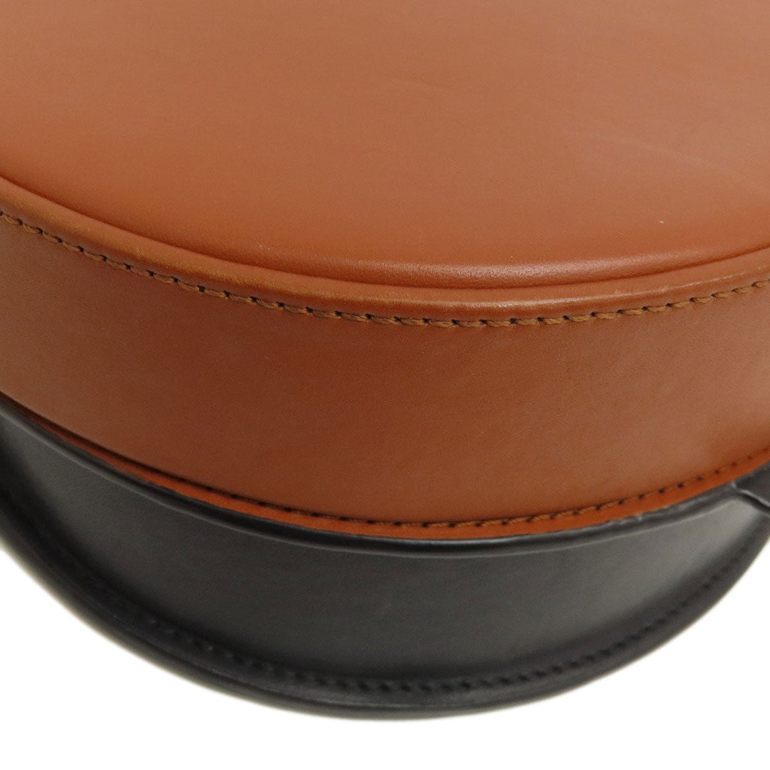 LOEWE Shoulder Bag Calfskin Brown heel duo Women Used Authentic