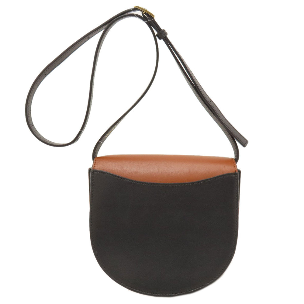 LOEWE Shoulder Bag Calfskin Brown heel duo Women Used Authentic