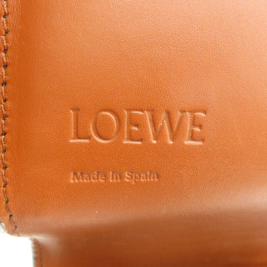 LOEWE Shoulder Bag Calfskin Brown heel duo Women Used Authentic