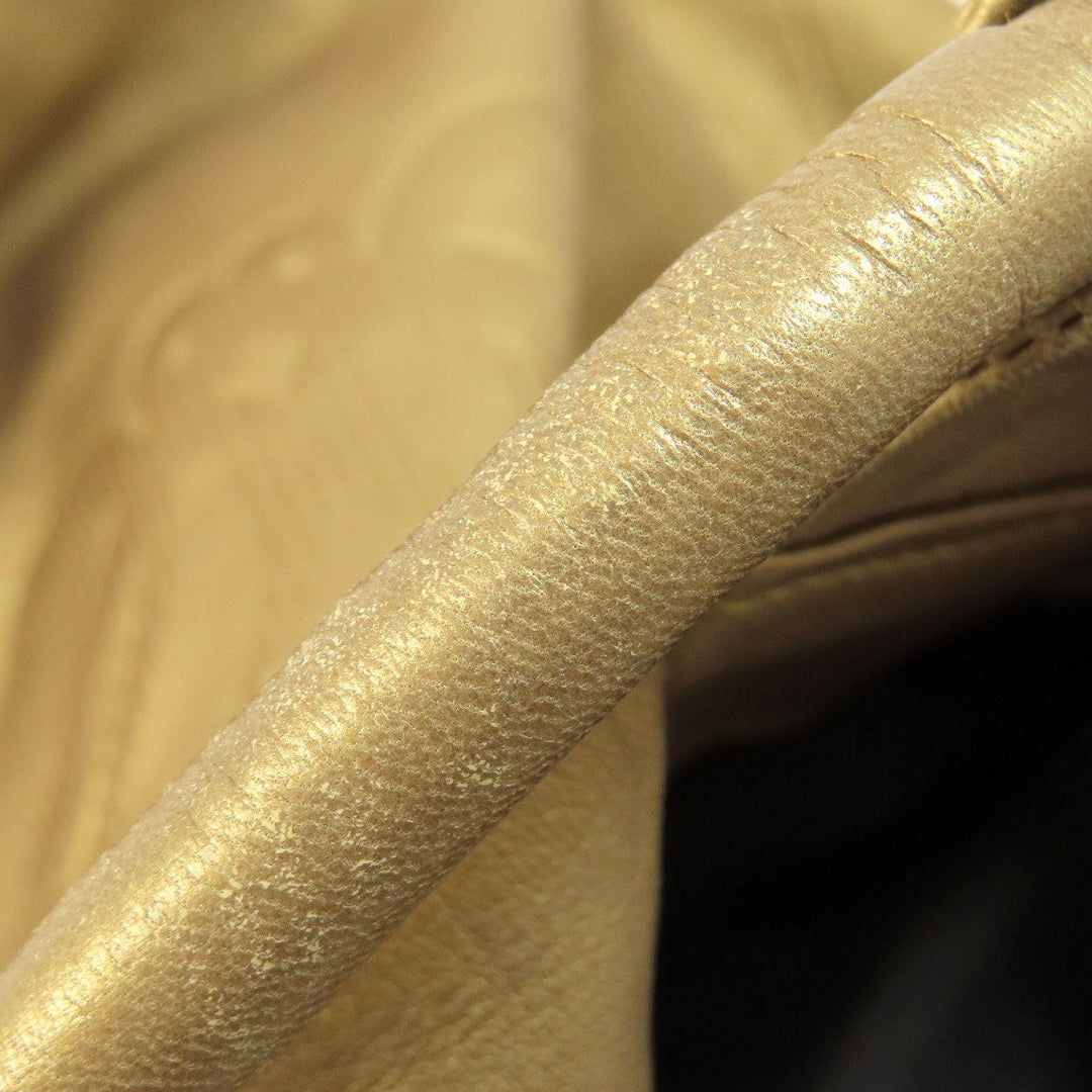 LOEWE Handbag leather gold Nappa Aire Women Used Authentic