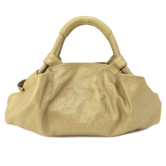 LOEWE Handbag leather gold Nappa Aire Women Used Authentic