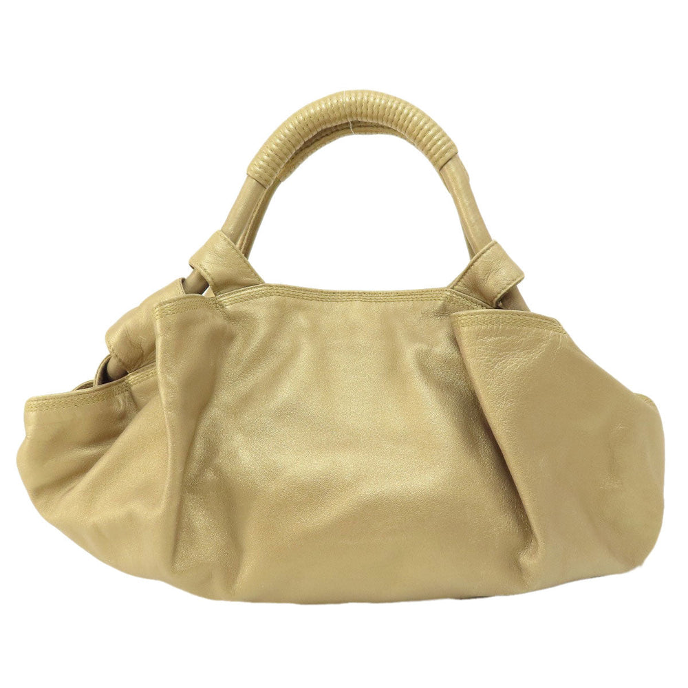 LOEWE Handbag leather gold Nappa Aire Women Used Authentic