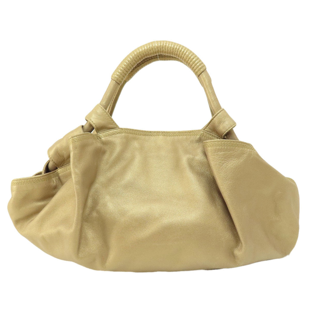 LOEWE Handbag leather gold Nappa Aire Women Used Authentic