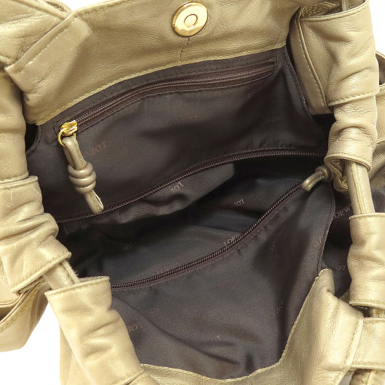 LOEWE Handbag leather gold Nappa Aire Women Used Authentic