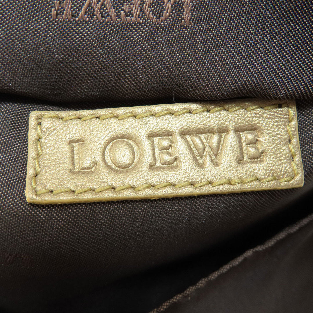 LOEWE Handbag leather gold Nappa Aire Women Used Authentic