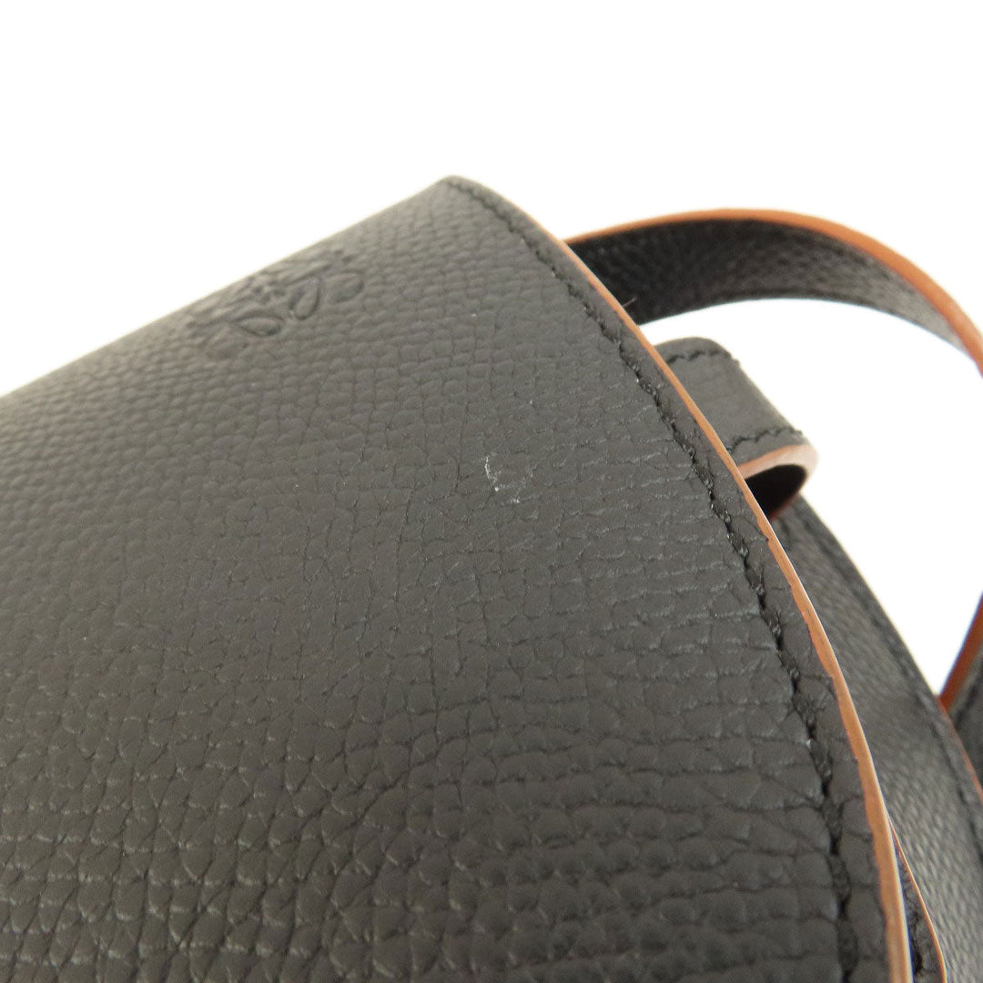 LOEWE Shoulder Bag Calfskin black Gate bag small Women Used Authentic