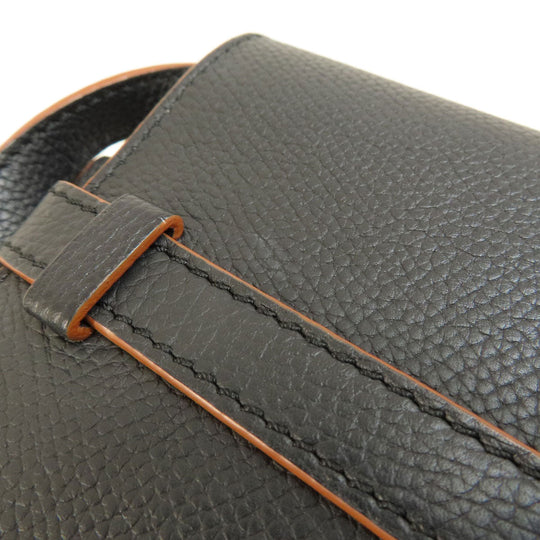 LOEWE Shoulder Bag Calfskin black Gate bag small Women Used Authentic