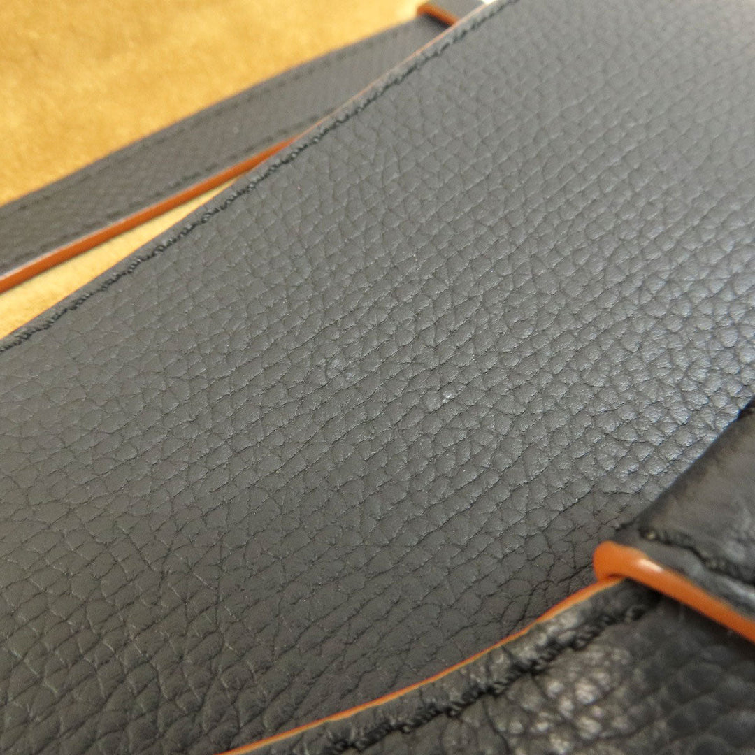 LOEWE Shoulder Bag Calfskin black Gate bag small Women Used Authentic