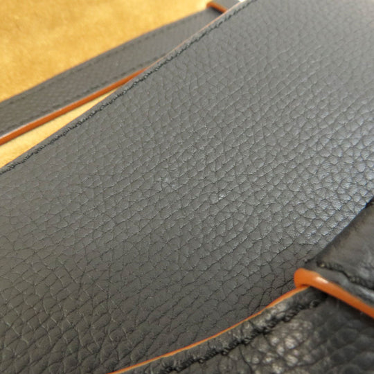 LOEWE Shoulder Bag Calfskin black Gate bag small Women Used Authentic