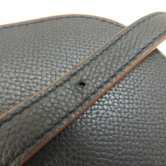 LOEWE Shoulder Bag Calfskin black Gate bag small Women Used Authentic