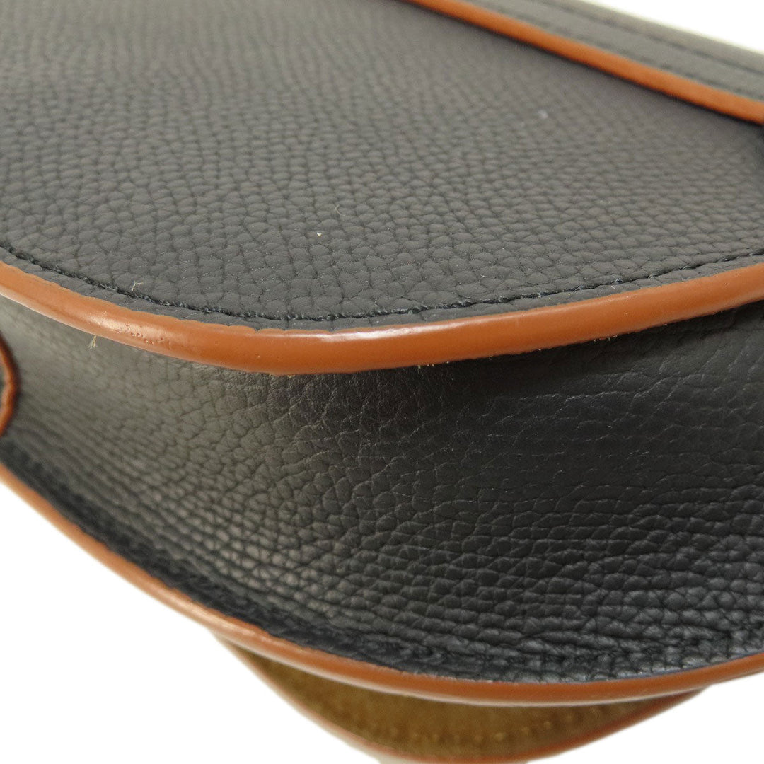 LOEWE Shoulder Bag Calfskin black Gate bag small Women Used Authentic