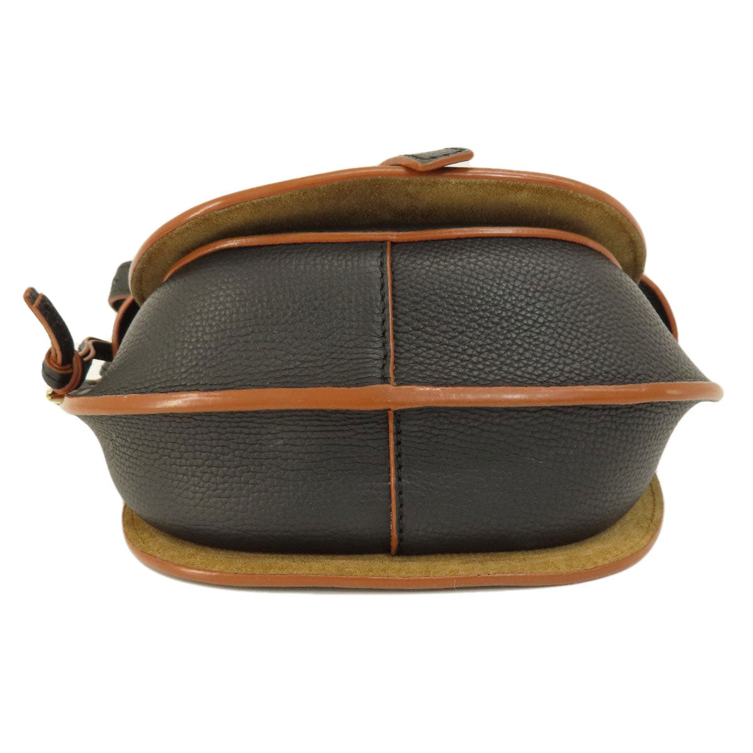 LOEWE Shoulder Bag Calfskin black Gate bag small Women Used Authentic