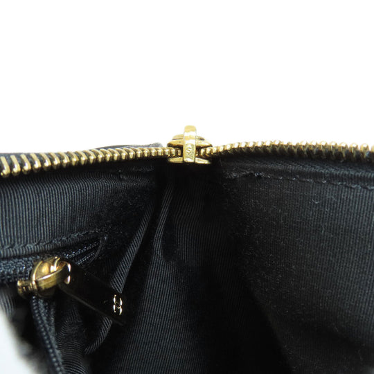 CHANEL Handbag Calfskin black Chocolate bar Women Used Authentic