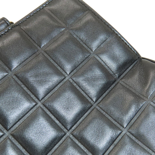 CHANEL Handbag Calfskin black Chocolate bar Women Used Authentic