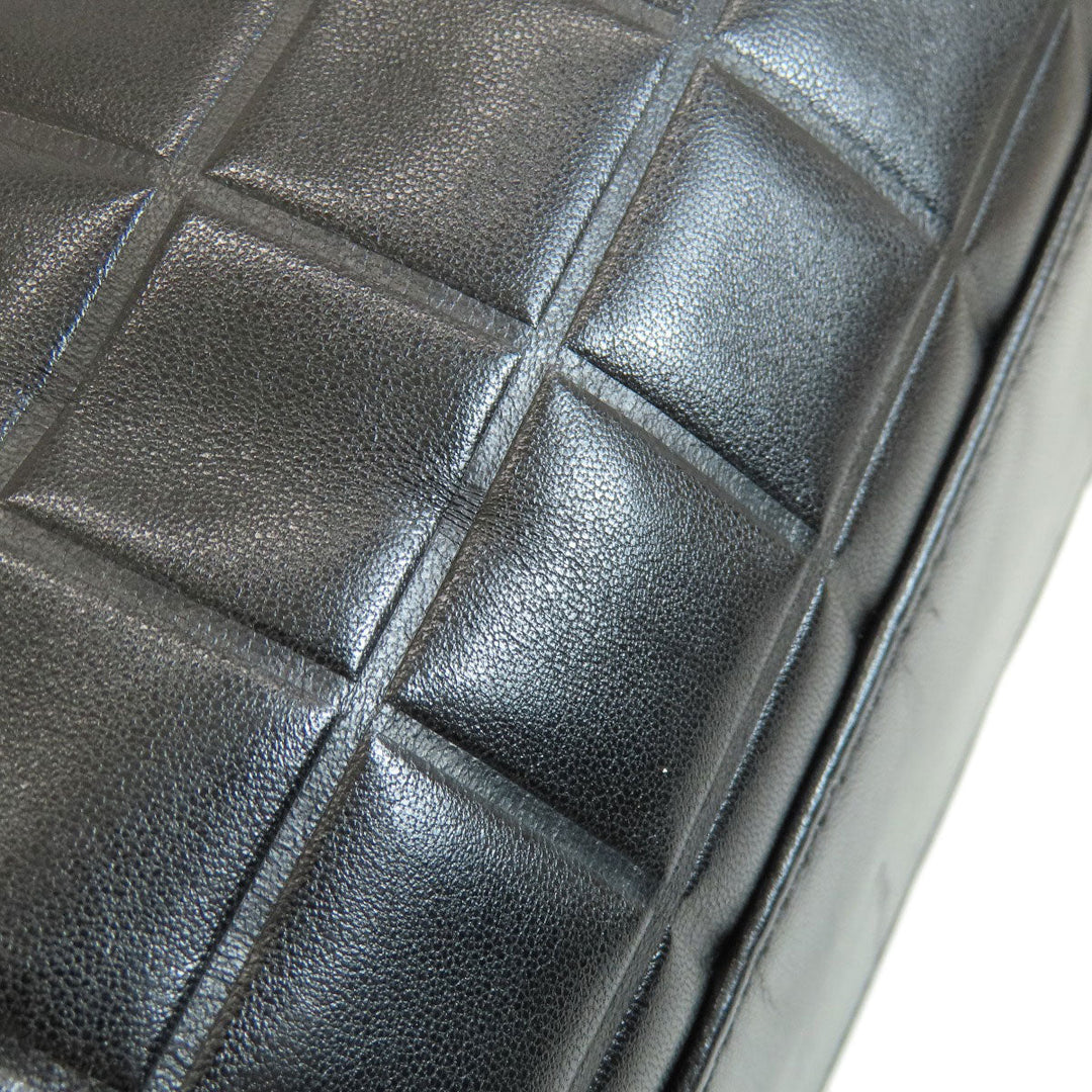 CHANEL Handbag Calfskin black Chocolate bar Women Used Authentic