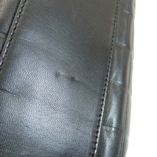 CHANEL Handbag Calfskin black Chocolate bar Women Used Authentic