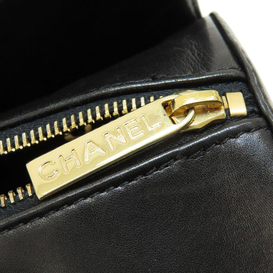 CHANEL Handbag Calfskin black Chocolate bar Women Used Authentic