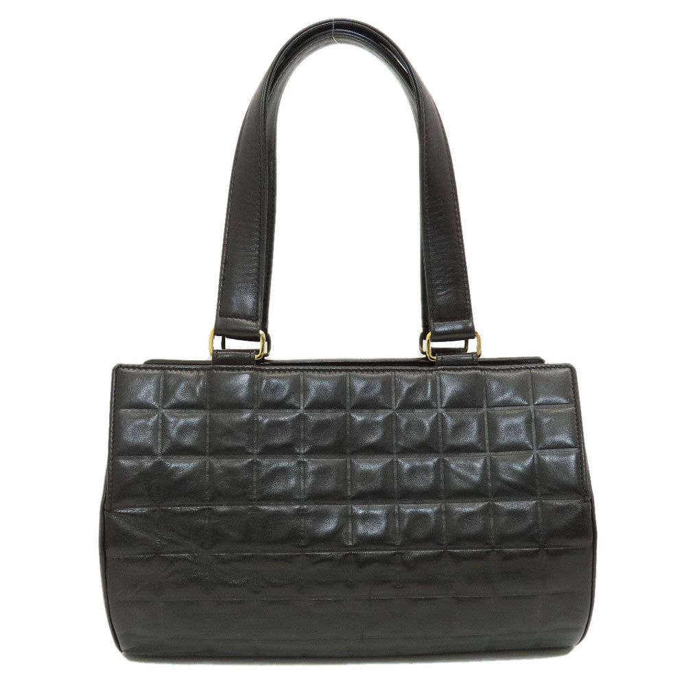 CHANEL Handbag Calfskin black Chocolate bar Women Used Authentic