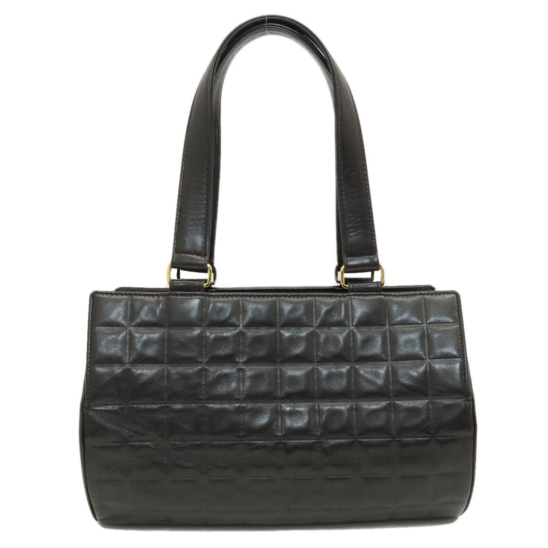 CHANEL Handbag Calfskin black Chocolate bar Women Used Authentic