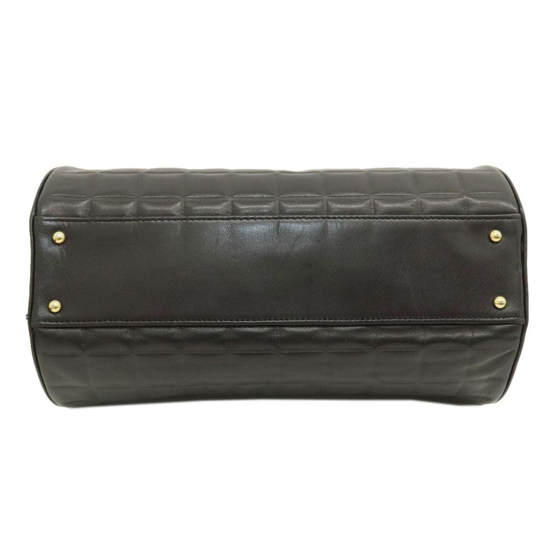 CHANEL Handbag Calfskin black Chocolate bar Women Used Authentic