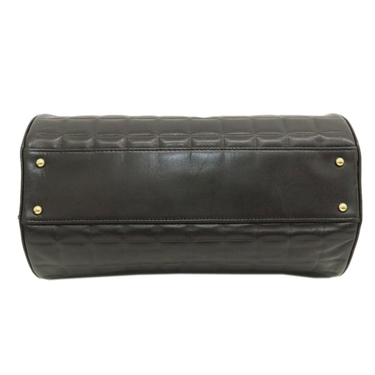 CHANEL Handbag Calfskin black Chocolate bar Women Used Authentic
