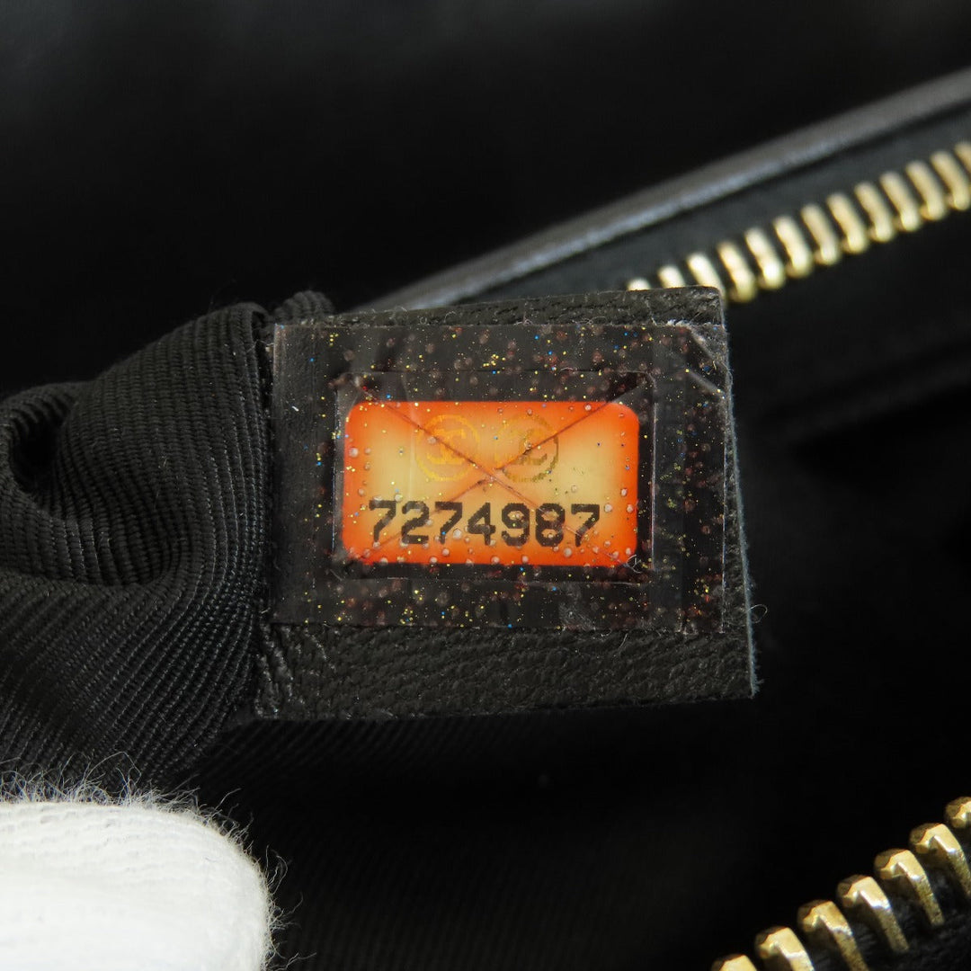 CHANEL Handbag Calfskin black Chocolate bar Women Used Authentic